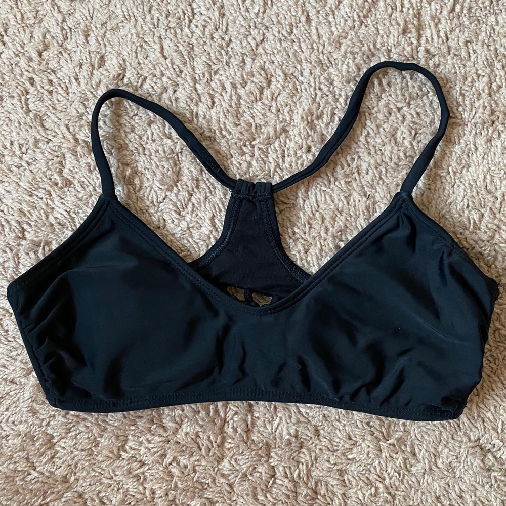 Xhilaration Black Bikini Top Razorback Knot Design